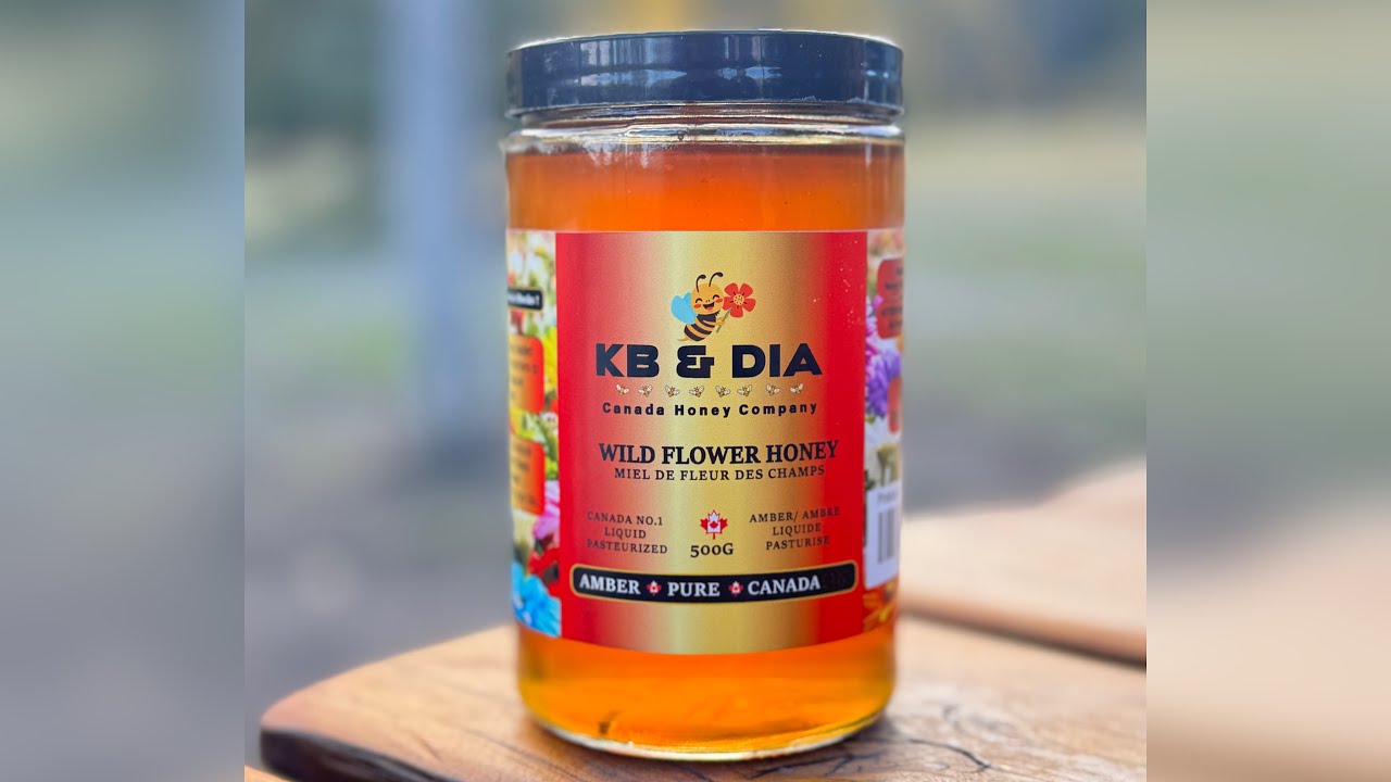Amber & Pure 🐝Wildflower Honey 🍯 by KB & DIA Canada Honey Co. | Lovely Aroma & Mild Taste