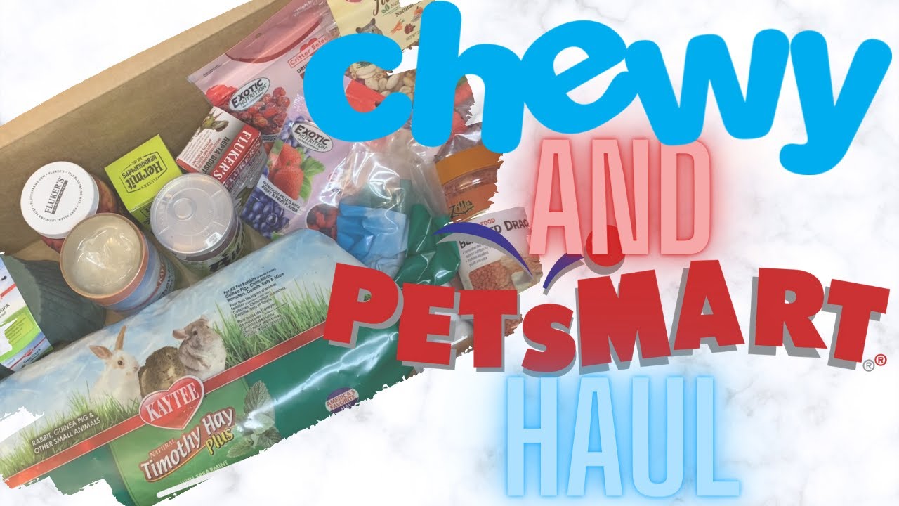 GIANT Chewy & PetSmart Haul || bearded dragon, hermit crabs, guinea pigs, gerbil, and more ||