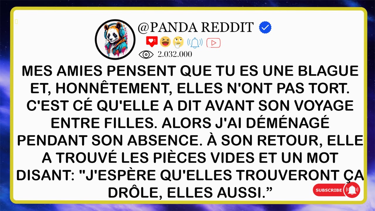 Elle a dit   'Mes amies pensent que tu es une blague — et pour être honnête, elles n'ont pas tort
