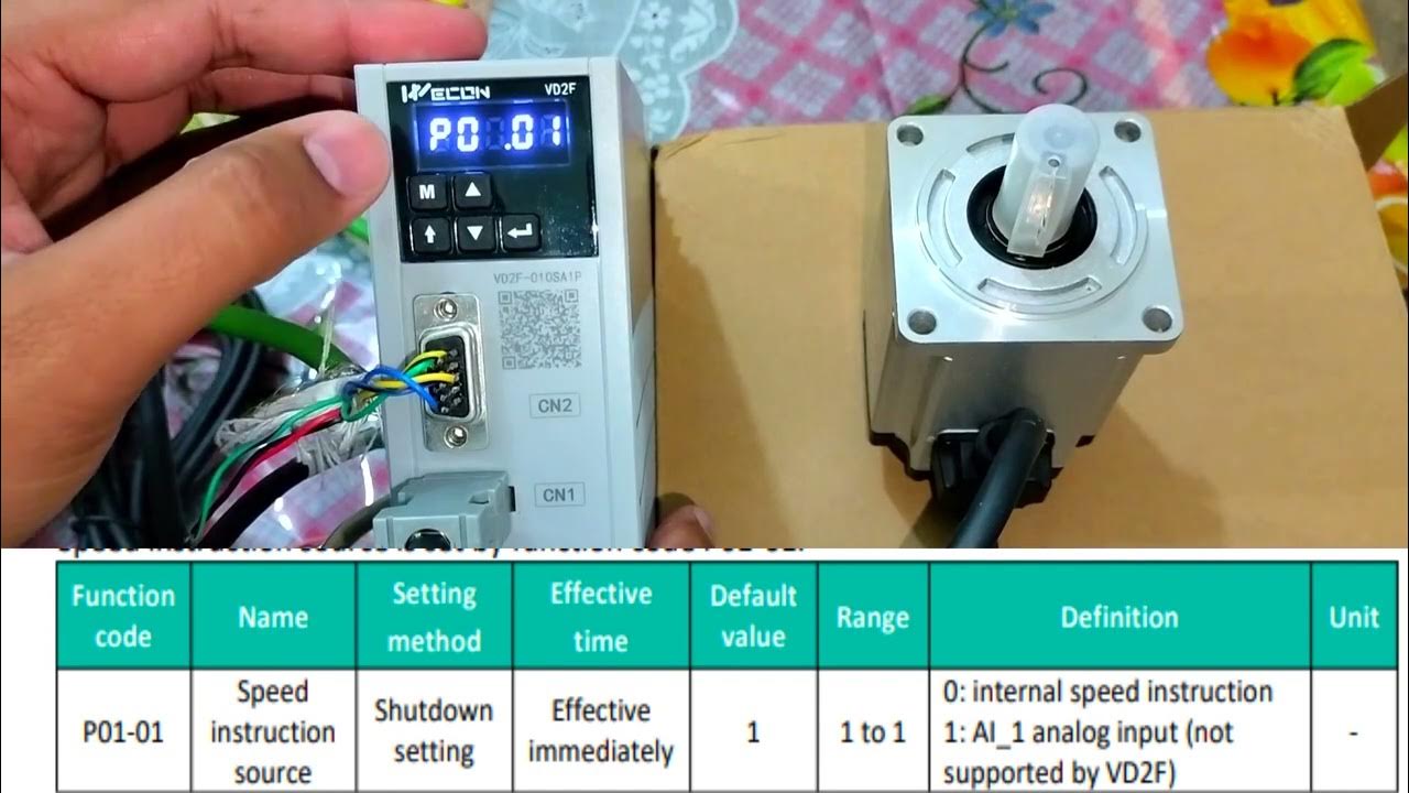 Servo Motor Speed control Speed control mode wecon YouTube