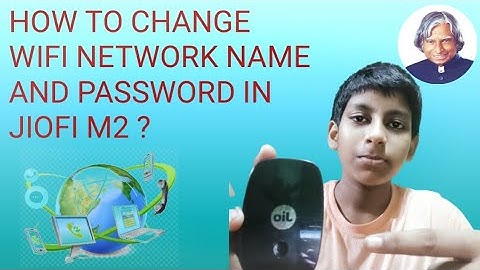 How to change WiFi network name and password in Jiofi M2.