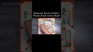 Montessori Toys for Toddlers | Wooden Puzzle Activity Board