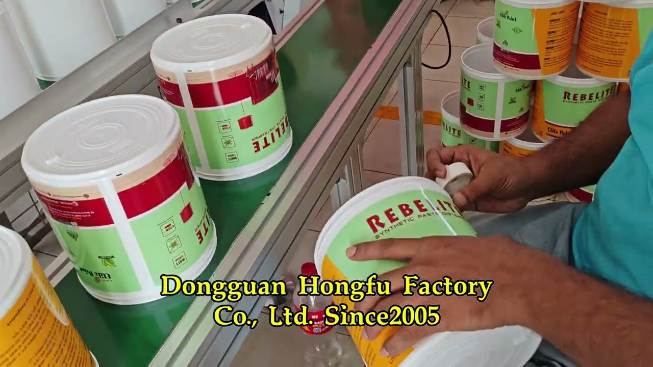 Plastic bucket labeling equipment, fully automatic equipment