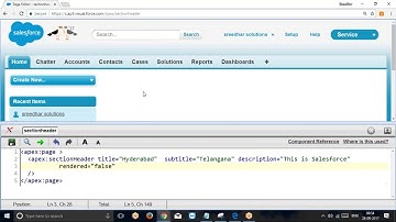 SALESFORCE Apex Sectionheader and it