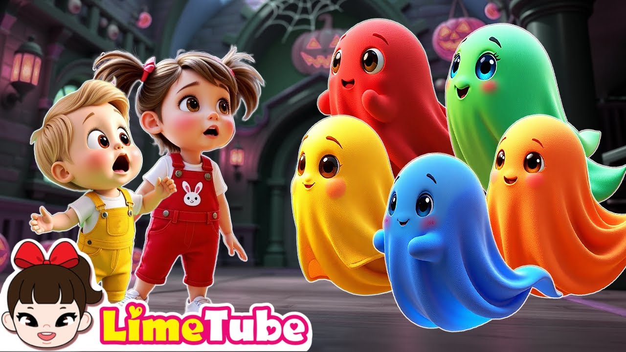 Rainbow Ghost Hunt! 👻🌈 | Color Adventure with Cute Ghosts | LimeTube Melody