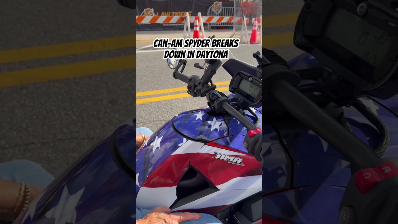 Can-Am Spyder Breaks Down in Daytona! - YouTube