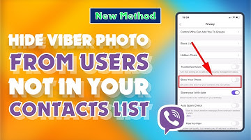 How to Hide Viber Photo From Users Not in your Contacts list 2024 | Skill Wave