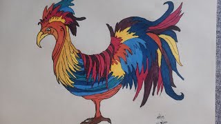 Drawing SariManok Part II | Manok na May Pula | Marz's Passion