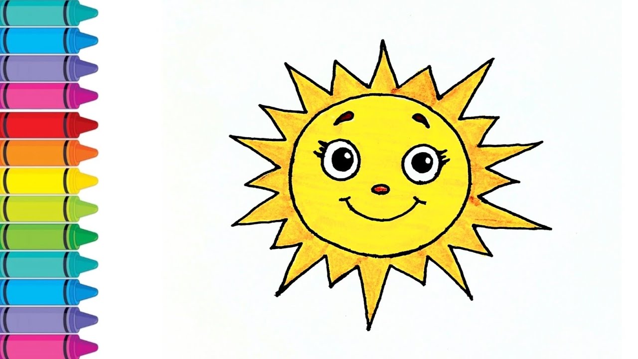 "Easy Sun Drawing For Kids 🌞✨"l 
