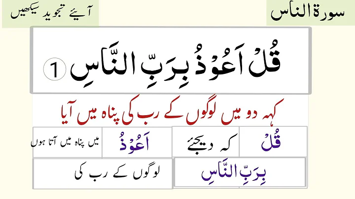 Surah An-Nas with tajweed rules | learn to read quran | beautiful recitation - سورة الناس