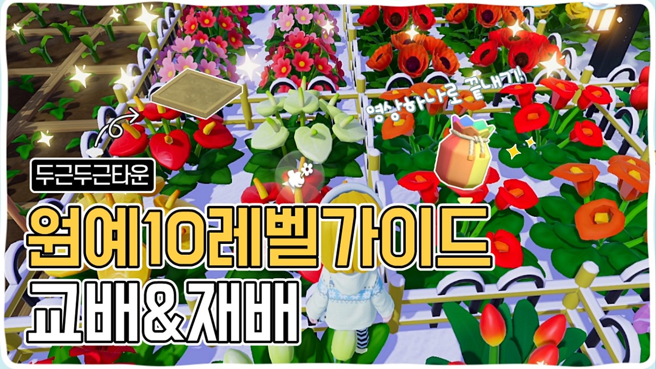 두근두근타운 원예10레벨 달성! 재배, 교배 가이드! (원예 모든 것 백과사전 A to Z)