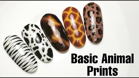 NAIL ART: Quick and Easy Animal Print - Tortoise Shell, Zebra, Leopard, Giraffe and Cow Nail Art