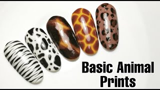 NAIL ART: Quick and Easy Animal Print - Tortoise Shell, Zebra, Leopard, Giraffe and Cow Nail Art