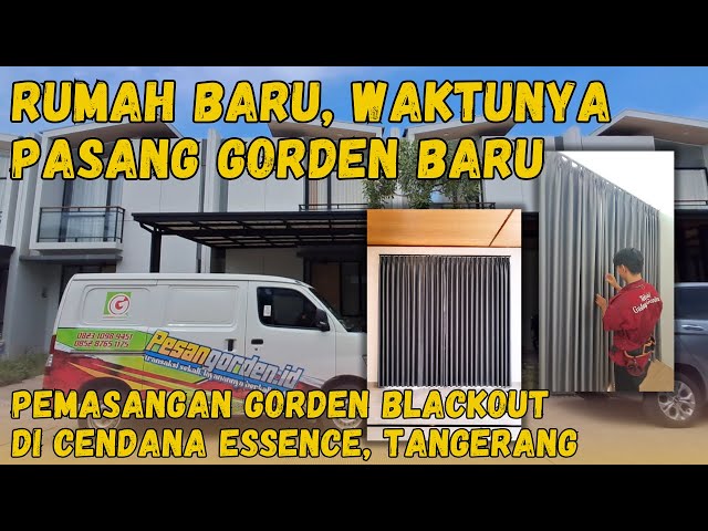 FULL SATU RUMAH! Pasang Gorden Blackout Abu Pinch Pleat di Cendana Essence Tangerang