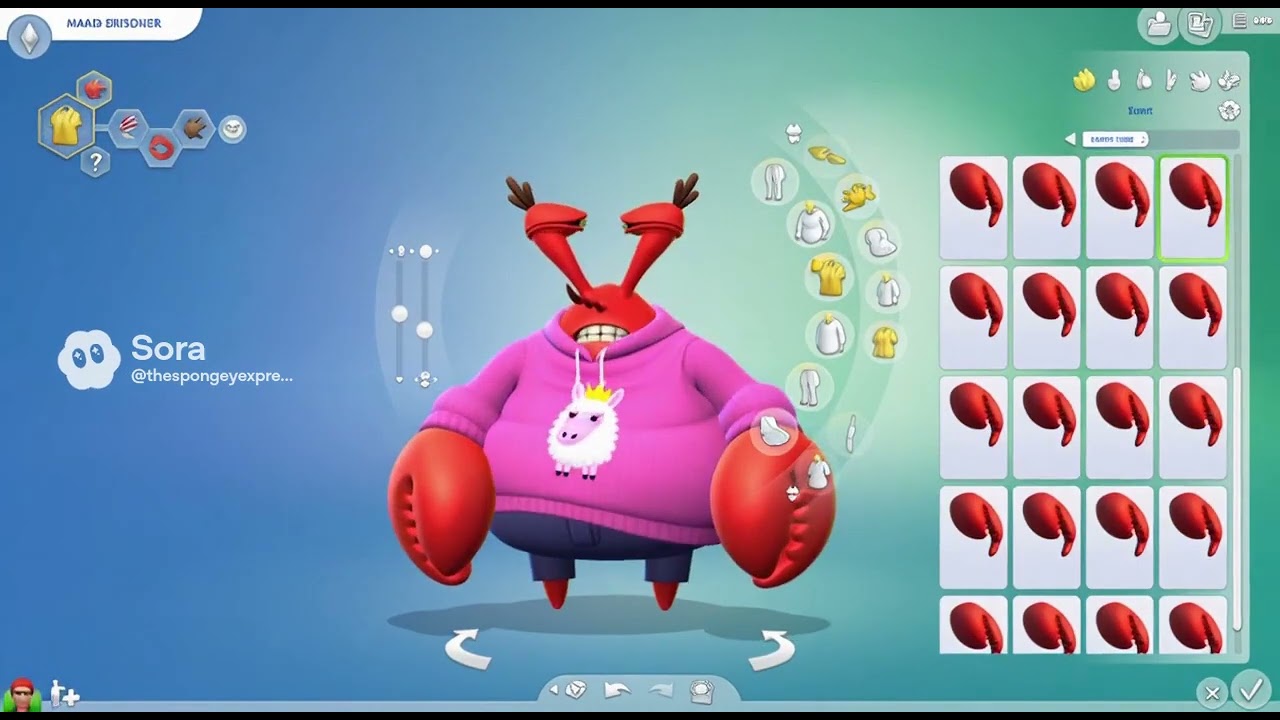 Mr krabs stuck in the sims 4 make a sim 