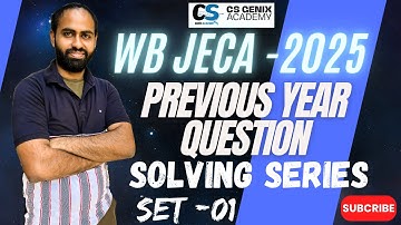 WB JECA 2025 PYQ Solving Series | Set 01 | Step-by-Step Solutions