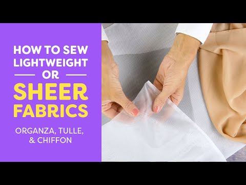 Video: How To Sew Organza