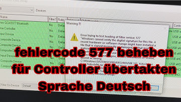How to overclock your controller without error code 577 in German