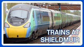 TRAINS at SHIELDMUIR railway station