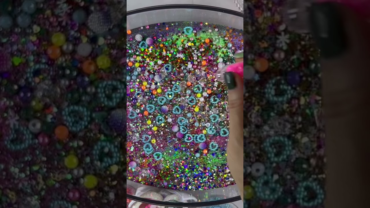 100 Glitter Slime Mixing ~YouTube Slime Videos