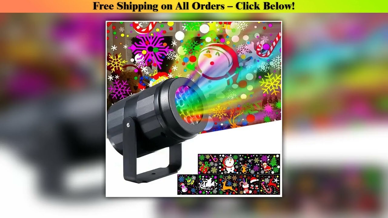 16 Patterns Christmas Projector Lights Rotatable Christmas Decoration Outdoor/Indoor Led Projector