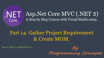 Part 14. Simulate project requirement process to initiate our development in .NET Core. | .NET5