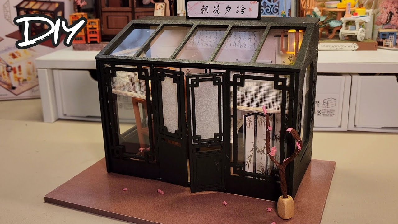 Chinese Art Studio - DIY Miniature Mini Shop Dollhouse Kit - YouTube