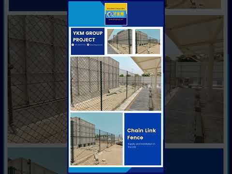Chain link fence installation project in UAE | YKM Group
