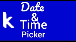 Date and Time Picker in kodular | kodular date picker | kodular Time picker