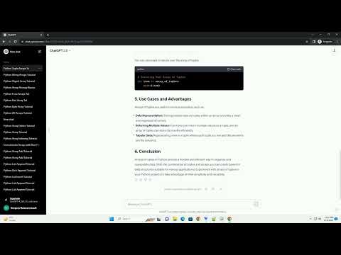 python array of