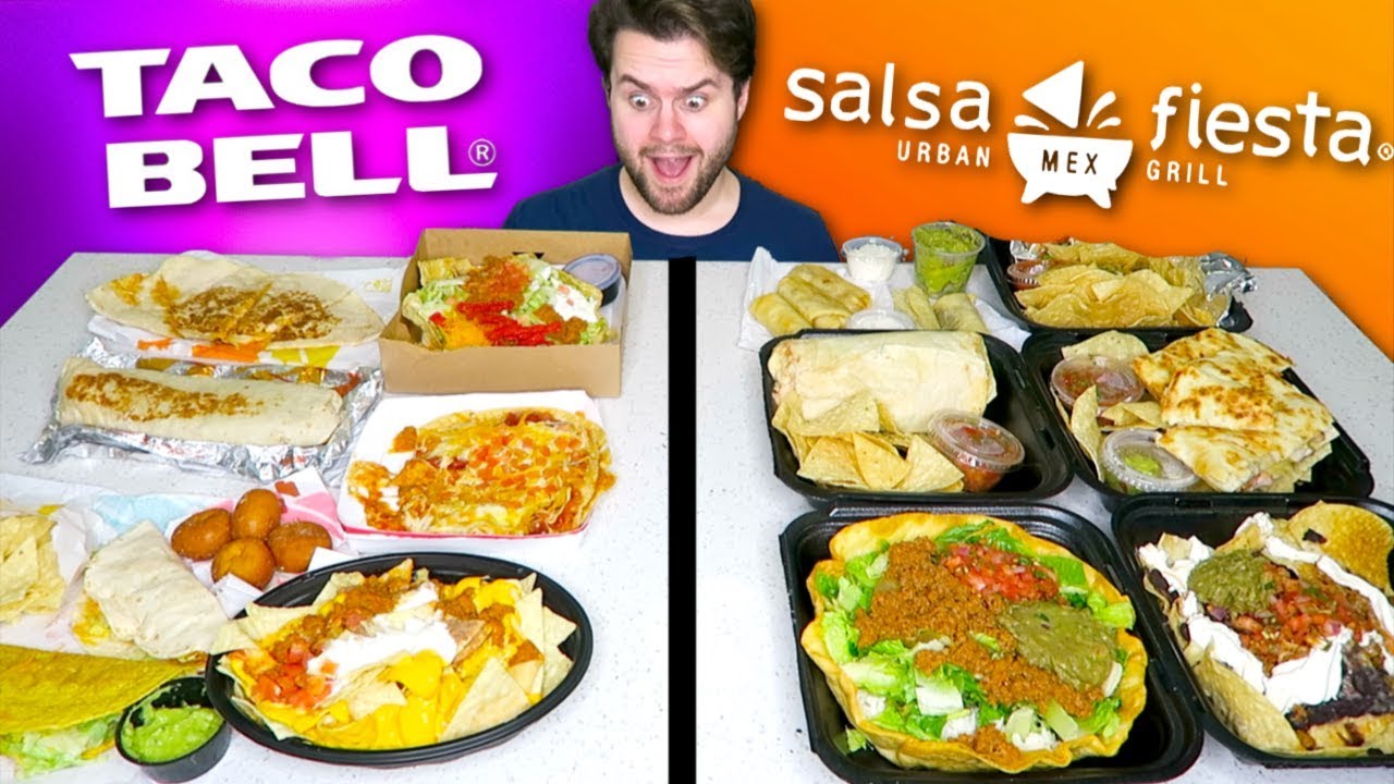 TACO BELL vs. SALSA FIESTA GRILL Fast Food Restaurant Taste Test