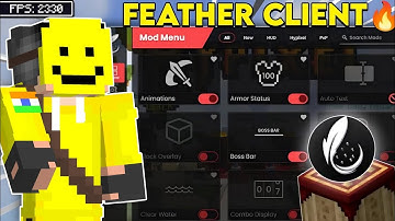 finally I Made the real feather client For Pojavlauncher 1.21.4 100% lag Free client for Pojav