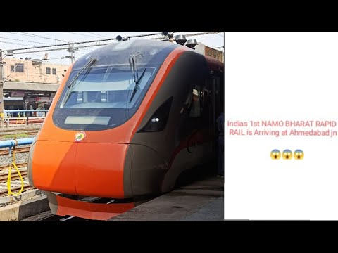 India's 1st NAMO BHARAT RAPID RAIL is arriving at Ahmedabad jn by RDAGYTC