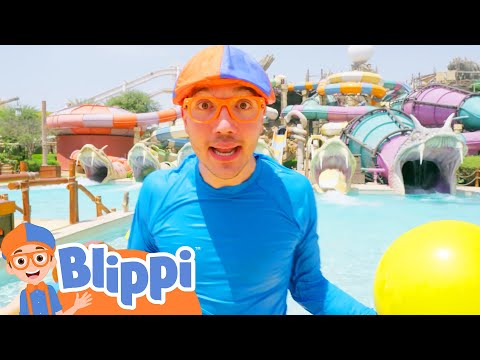 Blippi Makes a Splash at a Waterpark | Blippi | Shows for Kids - Explore With Me!