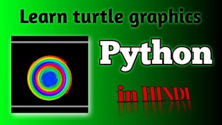 Make turtle graphics | python tutorial #python #turtle