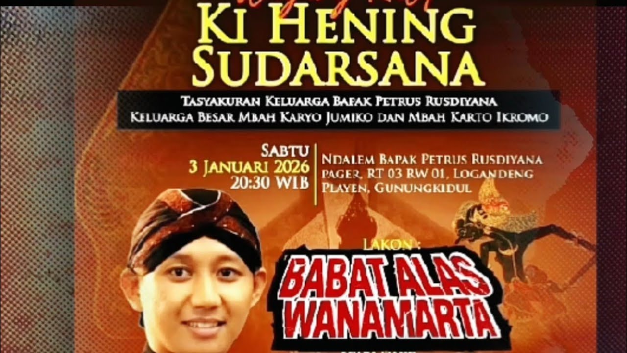 PAGELARAN WAYANGKULIT  KI HENING SUDARSONO BINTANG TAMU SUHIN VS MBAH WALUYO