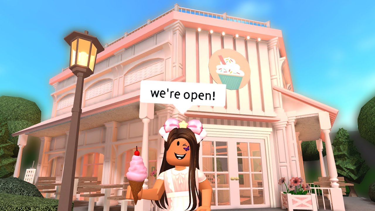 Opening My Pink Cafe In Bloxburg Youtube - frenchrxses roblox