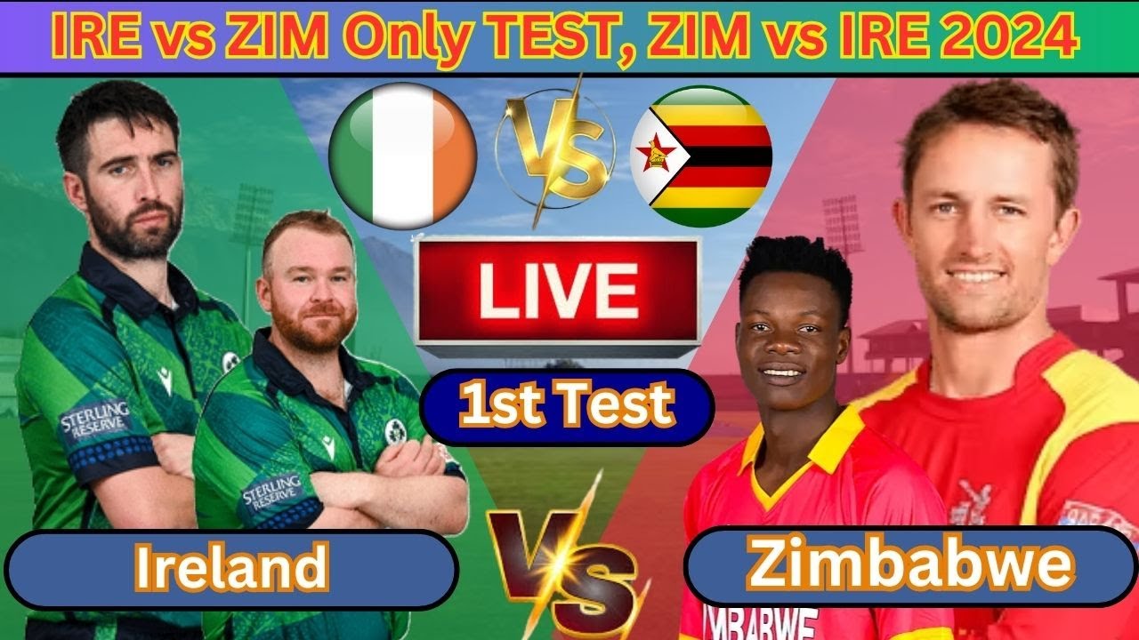 Ireland vs Zimbabwe, Only Test - Live Score and Commentary |  IRE vs ZIM Only Test Day 1 
