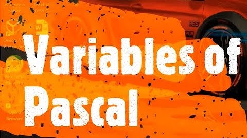 Pascal programming 2 - Variables