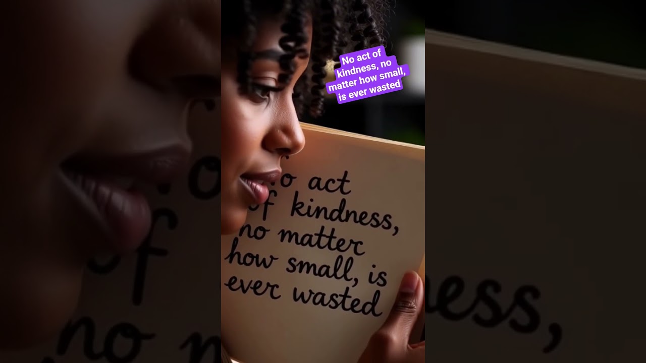 No act of kindness, no matter how small, is ever wasted 