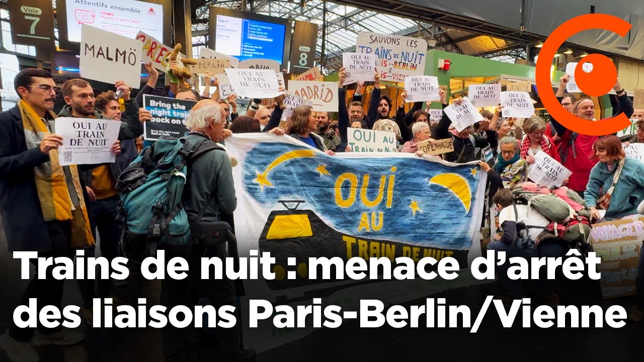Trains de nuit : manifestation "pyjama" contre la menace d’arrêt des liaisons Paris-Berlin/Vienne