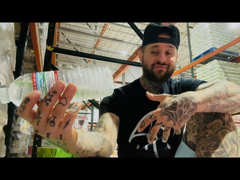 Crinkly Water Bottle Sounds, Hand Sounds & Tapping In The Warehouse 