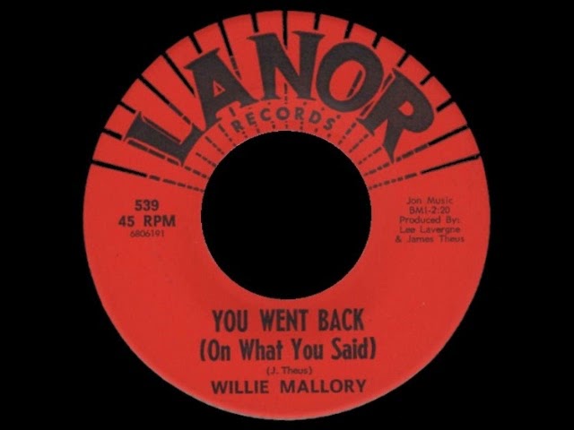 Watch Willie Mallory - You Went Back ( On What You Said ) on YouTube Watch Willie Mallory - You Went Back ( On What You Said ) on YouTube