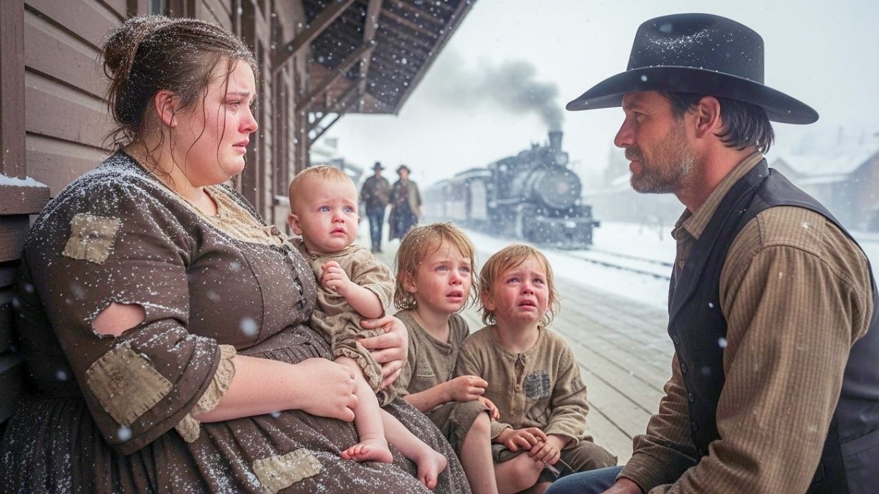 “Follow Me,” the Rancher Cowboy Said—After Seeing a Fat Widow And Her Child Sleeping at the Station