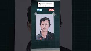 Drawing Tom Cruise 1986 vs 2026 @doftorbmari #art #drawing #sketch #tomcruise