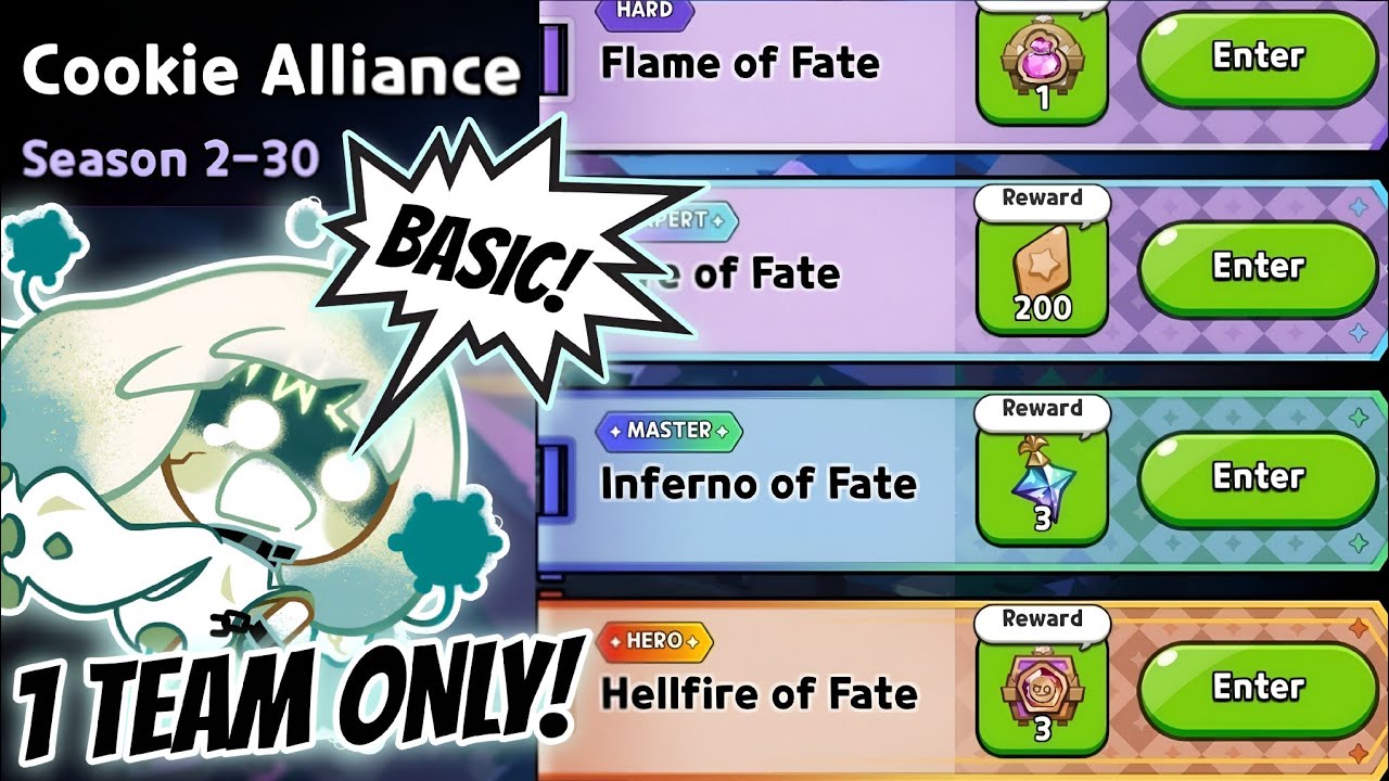 1 TEAM CLEARED 😱 Cookie Alliance Season 2-30 HERO Full Guide