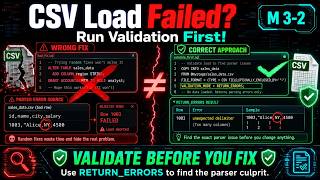 Snowflake COF-C03: Debugging COPY INTO Load Errors