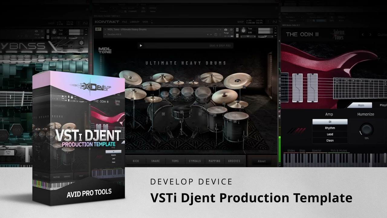 VSTi Djent Production Template for Avid Pro Tools - Sound Demo Video