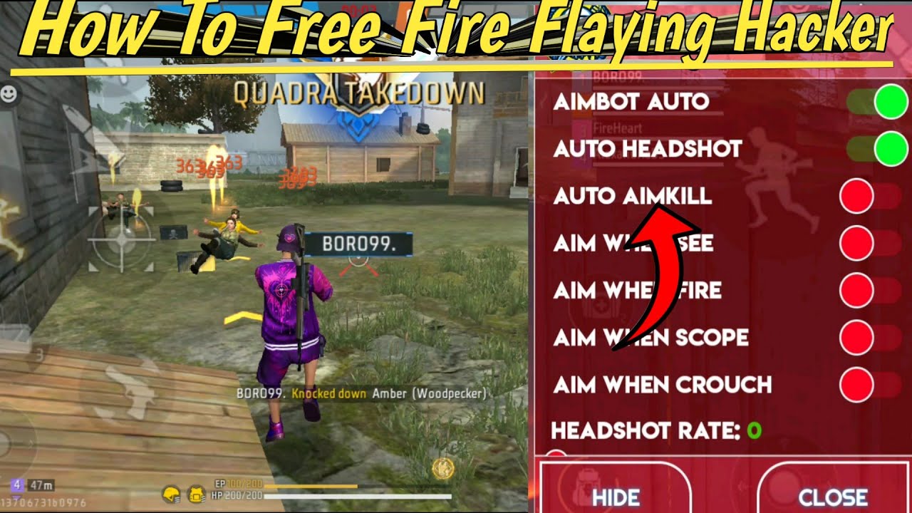How to fly Free Fire Hacker// Flaying Hacker// Free Fire// Boro99 - YouTube