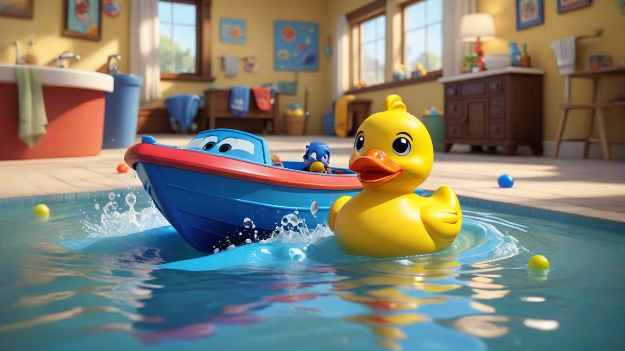 Three Toy Boats Splash in the Tub | Bath Time & Counting Song for Kids | Nursery Rhymes and Toddler